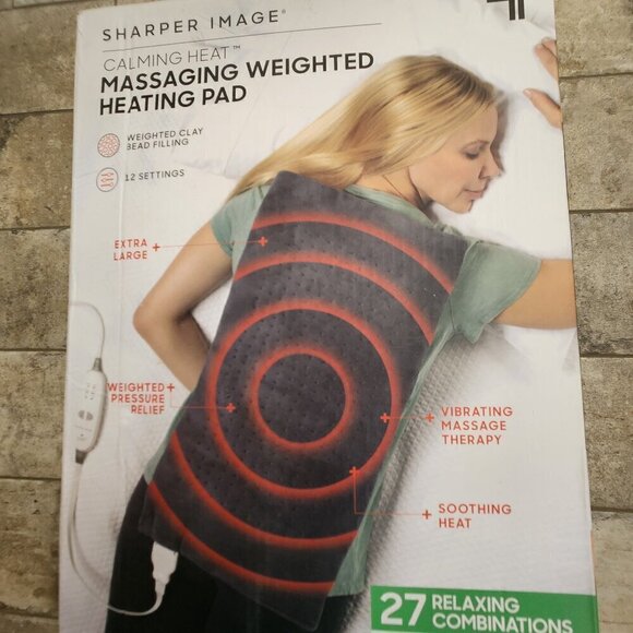 Sharper Image Massage Weighted Heating Pad - Picture 1 of 7